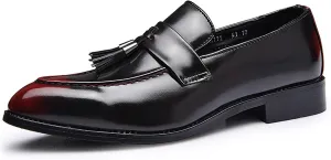 Men's Tassel Loafers Comfort Casual Slip-on Loafer Shoe Business Dress Penny Platform Loafers Outdoor Casual Comfortable Round Toe Formal Leather Shoes for Men