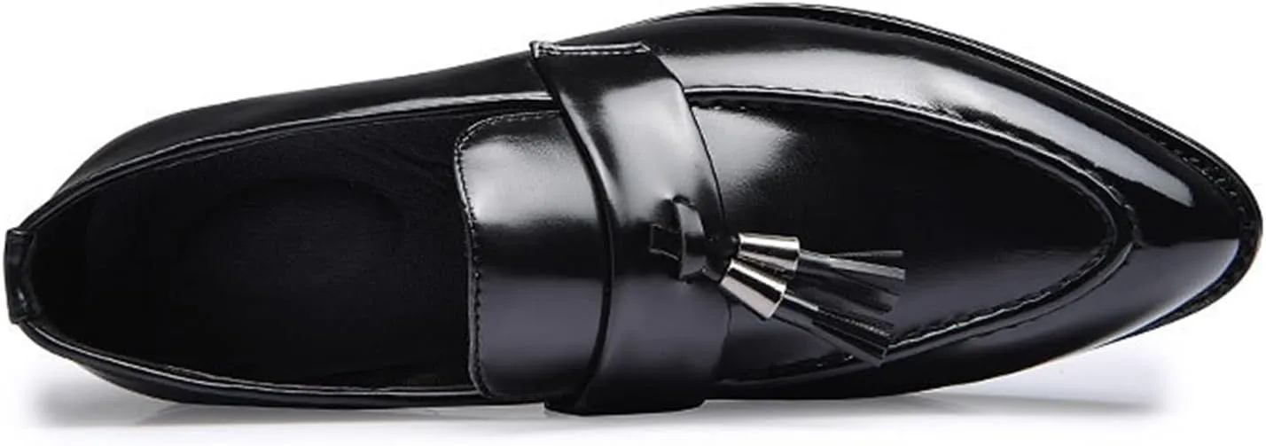 Men's Tassel Loafers Comfort Casual Slip-on Loafer Shoe Business Dress Penny Platform Loafers Outdoor Casual Comfortable Round Toe Formal Leather Shoes for Men