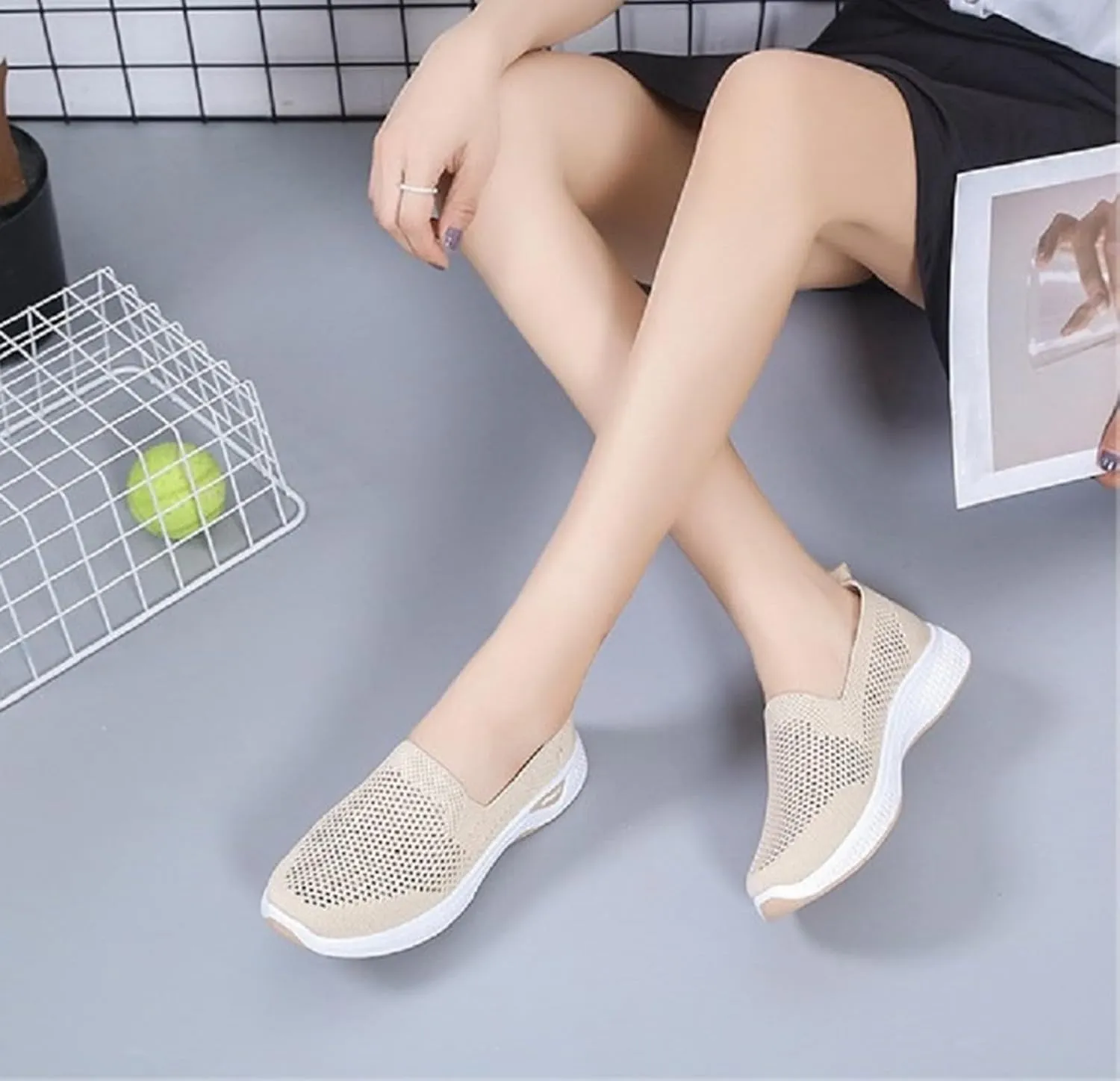 Men's Walking & Running Shoes Breathable Lightweight Casual Comfortable Sneakers Lac𝐞 Up Slip On Cushion Sneaker