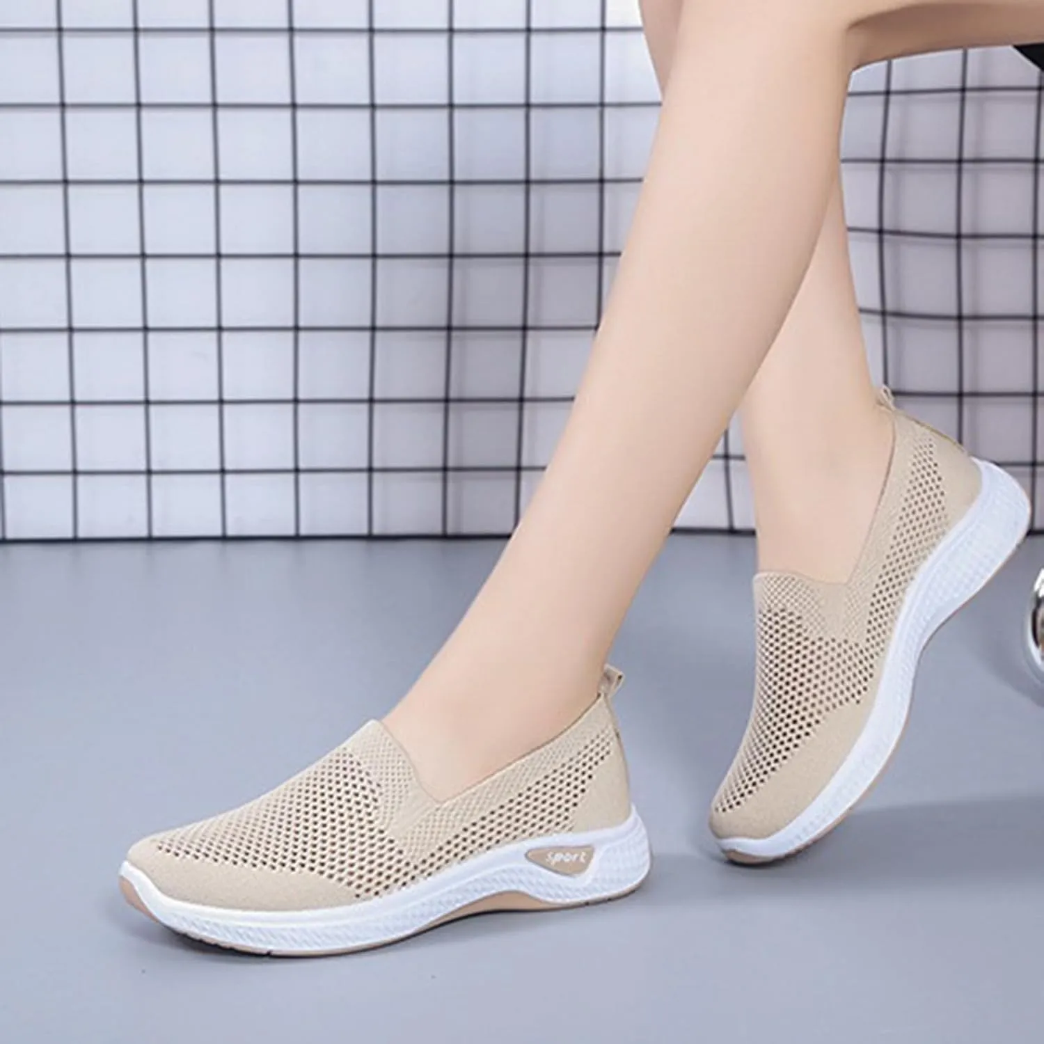 Men's Walking & Running Shoes Breathable Lightweight Casual Comfortable Sneakers Lac𝐞 Up Slip On Cushion Sneaker