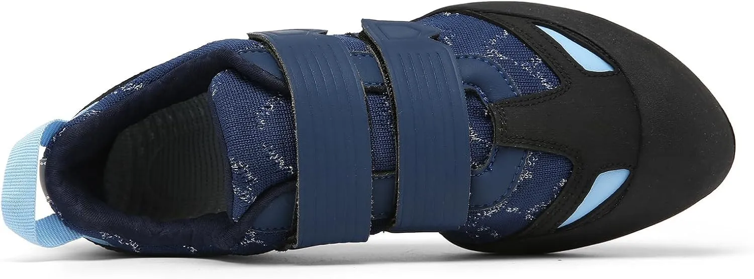 Men's Wall Climbing Shoes, Non-Slip Double-Strap Bouldering Sport Shoes Breathable Rock Climbing Shoes for Adult