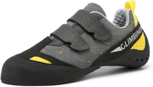 Men's Wall Climbing Shoes, Non-Slip Double-Strap Bouldering Sport Shoes Breathable Rock Climbing Shoes for Adult