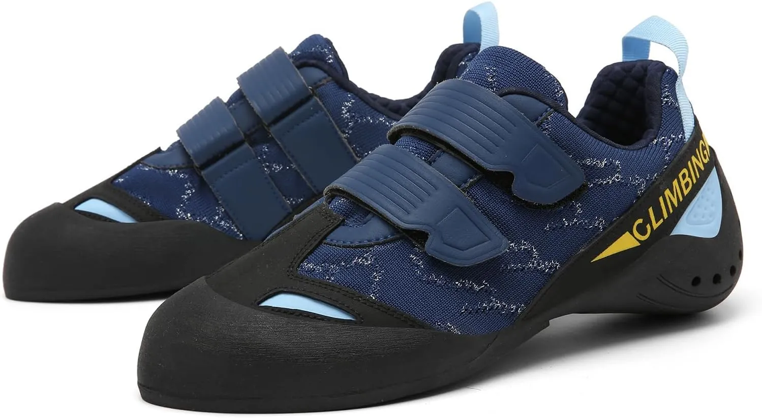 Men's Wall Climbing Shoes, Non-Slip Double-Strap Bouldering Sport Shoes Breathable Rock Climbing Shoes for Adult
