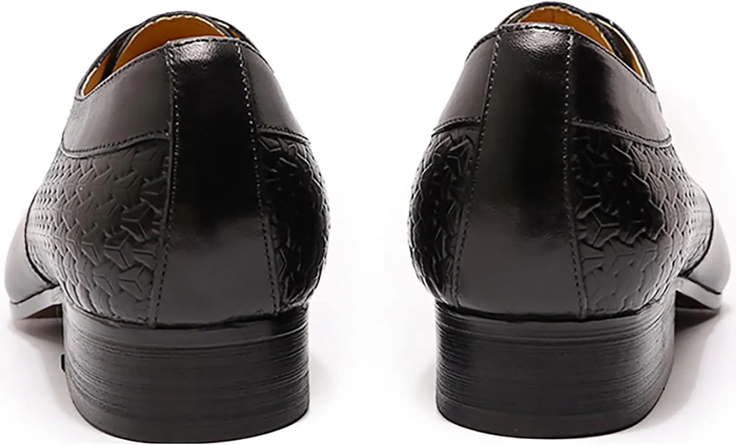 Men's Wedding Formal Lace-Up Oxfords Wingtip Derbys Business Casual Dress Shoes Classic Brogues Shoes,Black-43