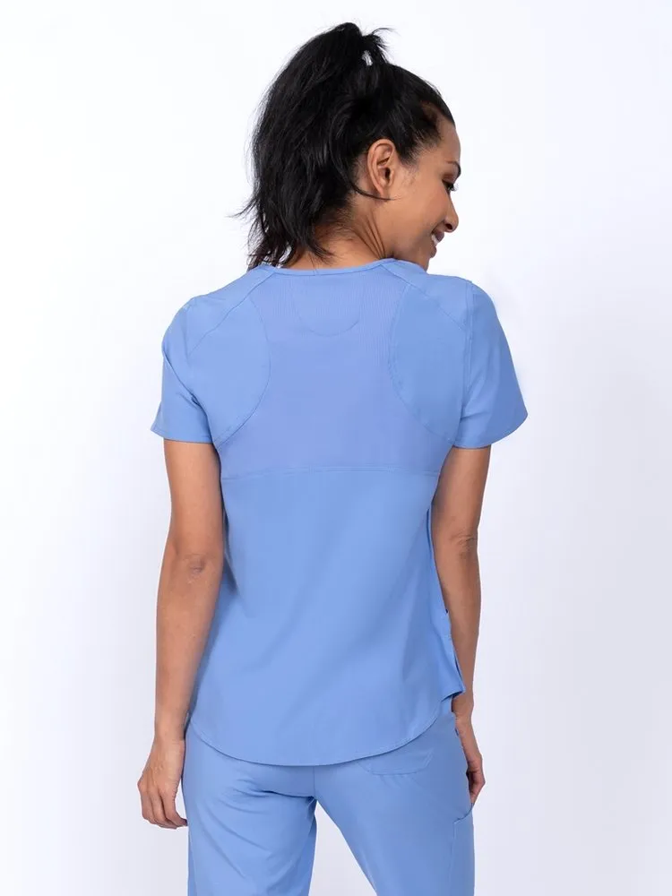 Meraki Sport Women's Mock Wrap Scrub Top | Ceil