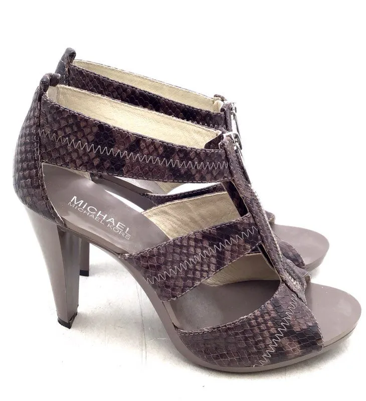 Michael Kors Women's Berkley ST15E Maroon Leather Pump Heels - Size 8M
