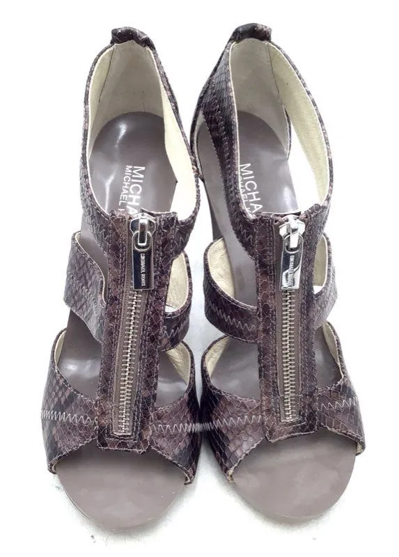 Michael Kors Women's Berkley ST15E Maroon Leather Pump Heels - Size 8M