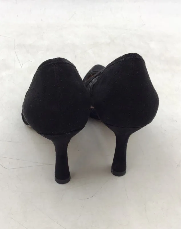 Michael Kors Women's Black Pointed Toe Slip-On Kitten Pump Heels - Size 10