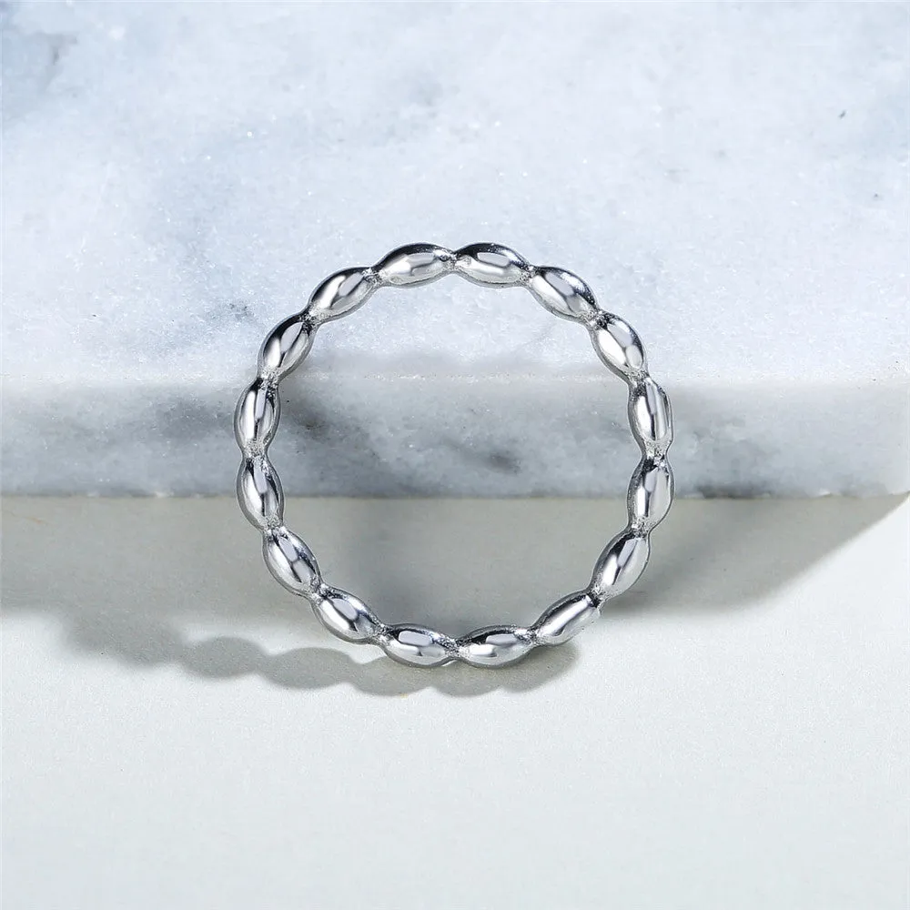 Minimalist Korean Style Titanium Steel Women's Ring