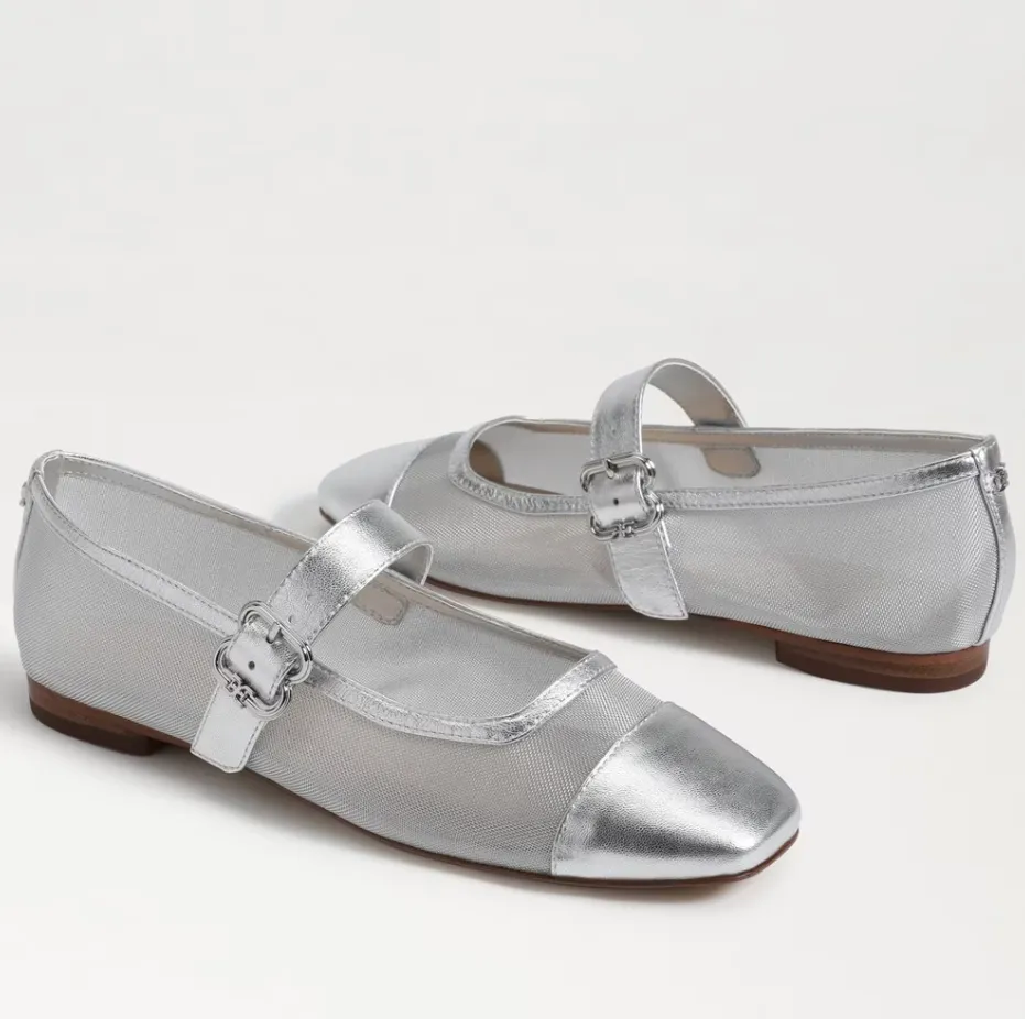 Miranda Mary Jane Flat Soft Silver