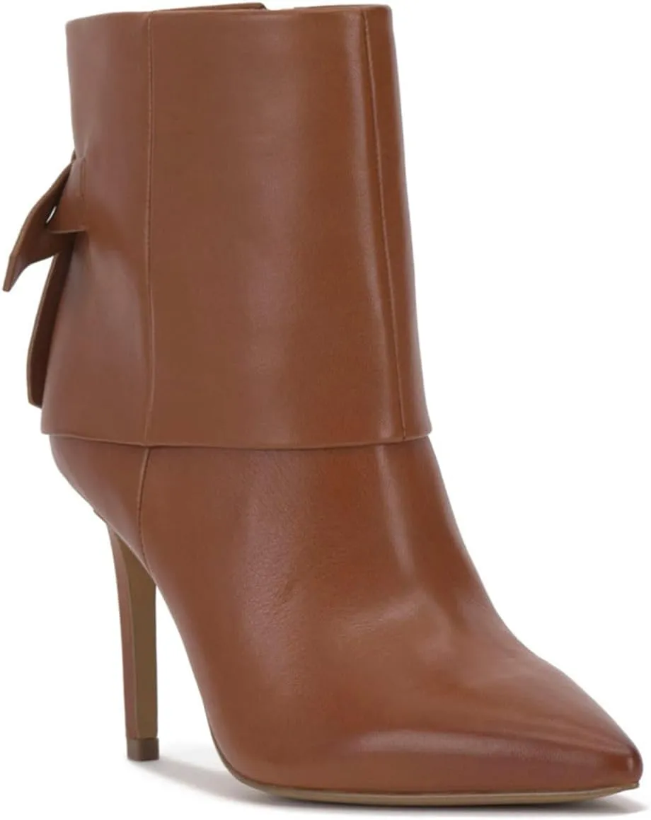MOOMMO Women Sexy High Heels Booties Open Peep Toe Bow-Knot Suede Stiletto Ankle Boots Pointed Toe 4" Heels Zipper Trouser Leg Covered Dress Fall Booties Fashion Wedding Office Retro 4-11 M US