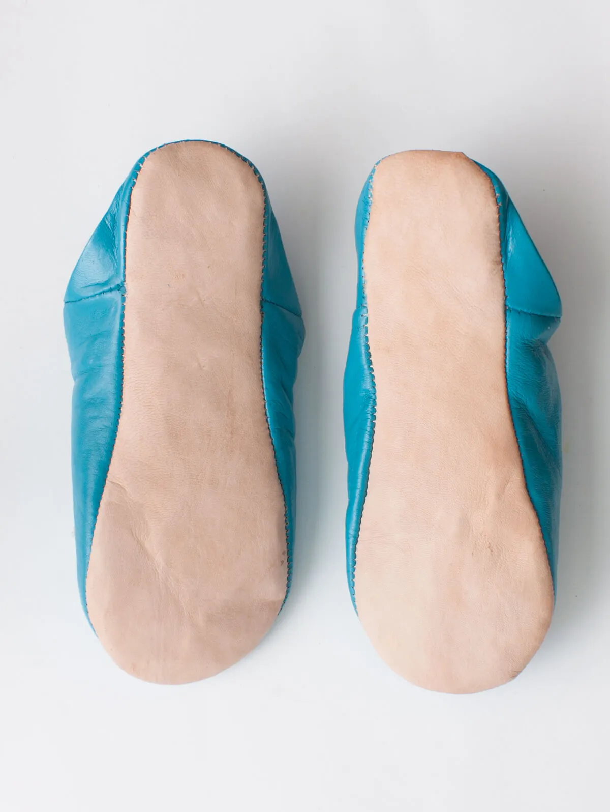Moroccan Babouche Sequin Slippers, Aqua