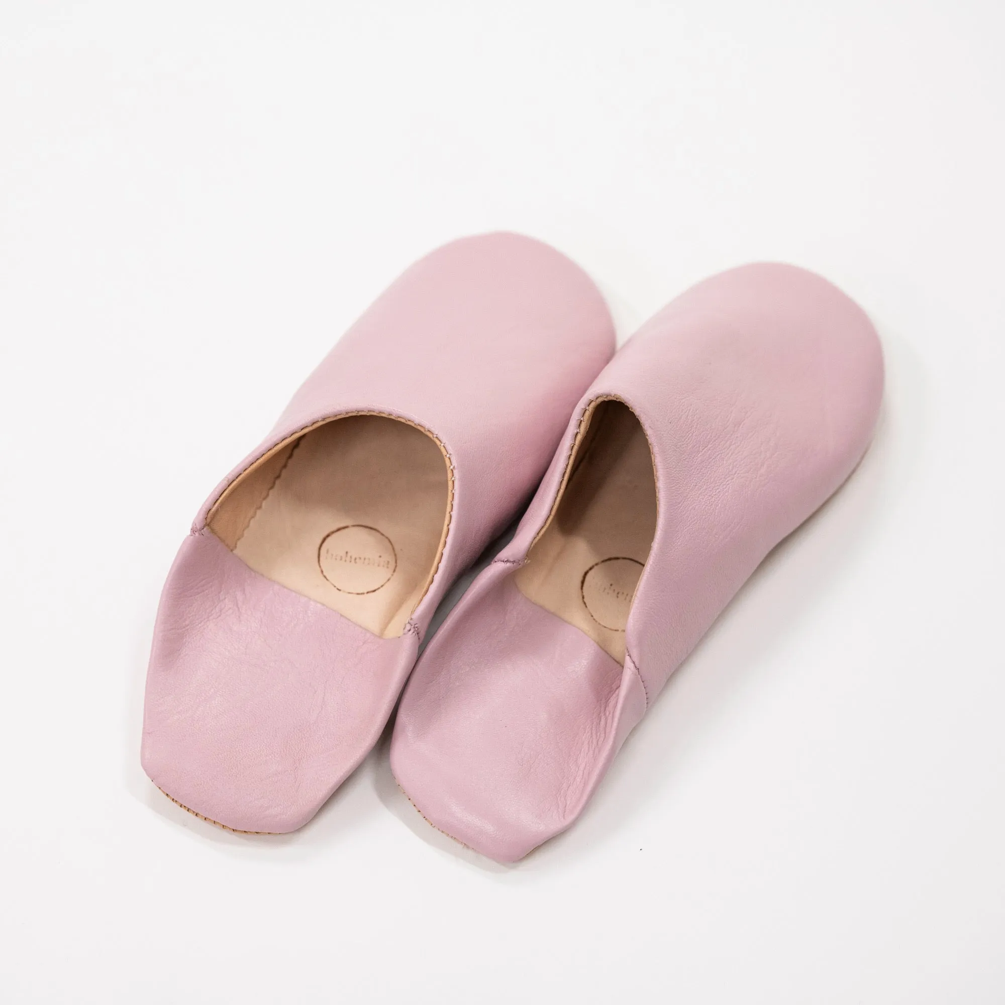 Moroccan Babouche Slippers, Pink