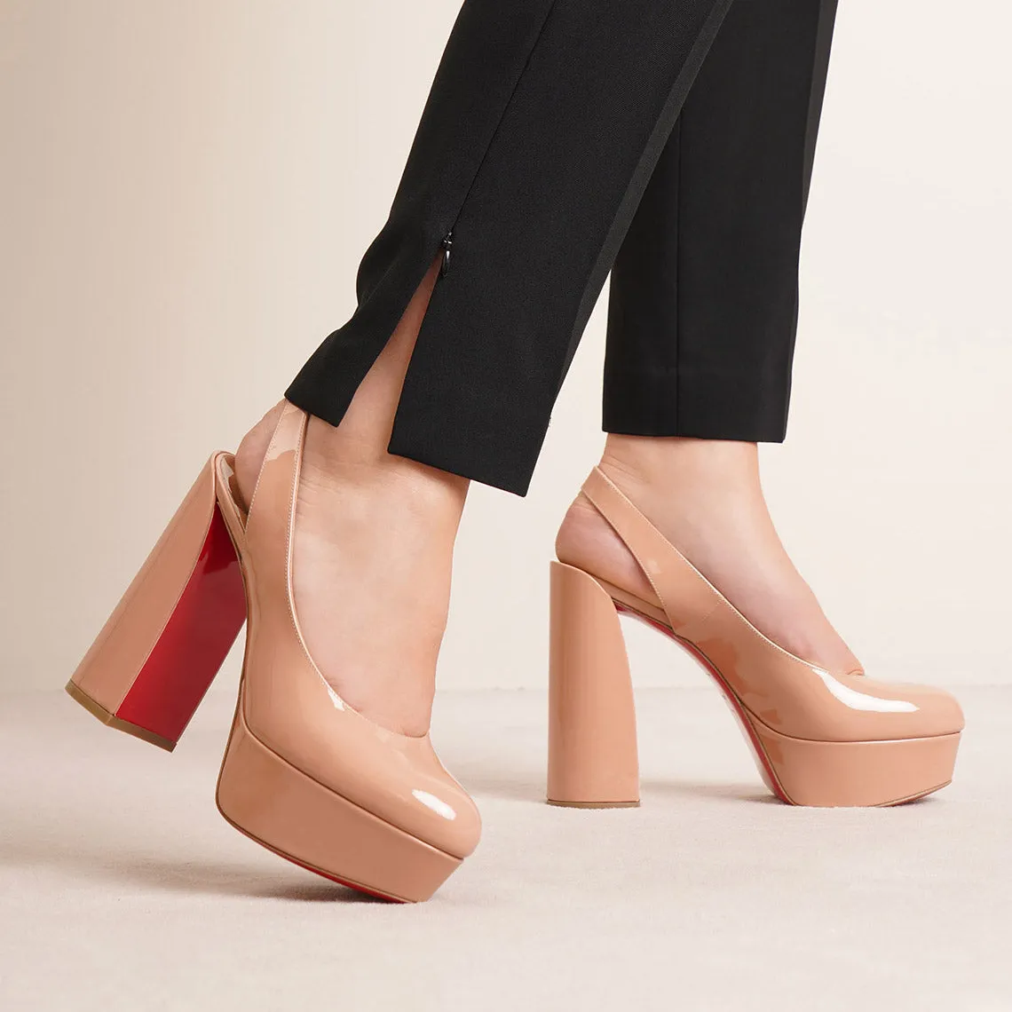 Movida sling 130 patent nude pumps