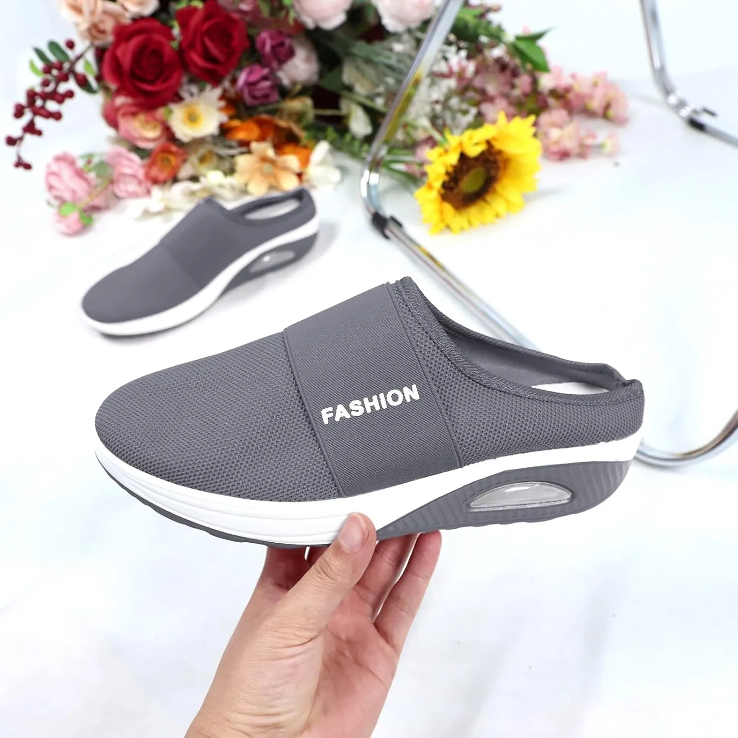 Mules for Women 2025 Backless Walking Sneakers Mens Running Shoes Walking Women Casual Shoes Dress Sneakers Platform Tennis Shoe White Loafers