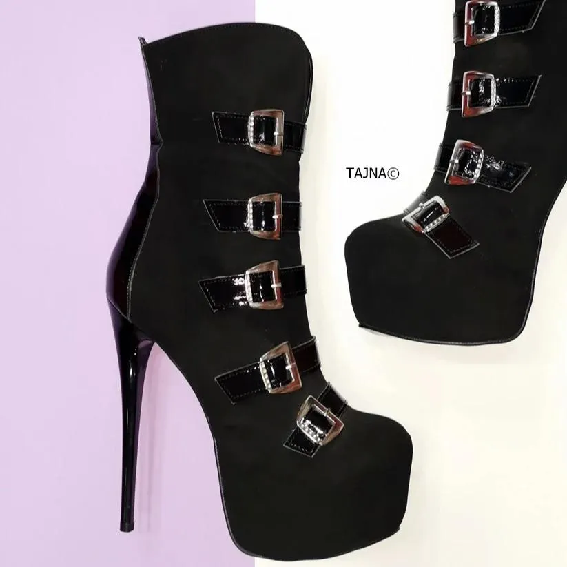 Multi Belted High Heel Boots