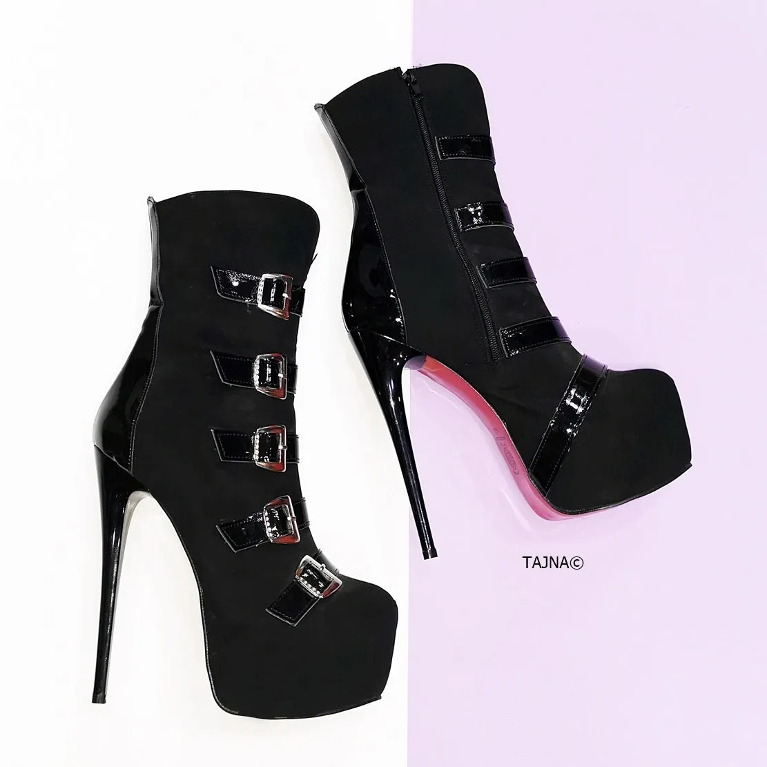 Multi Belted High Heel Boots