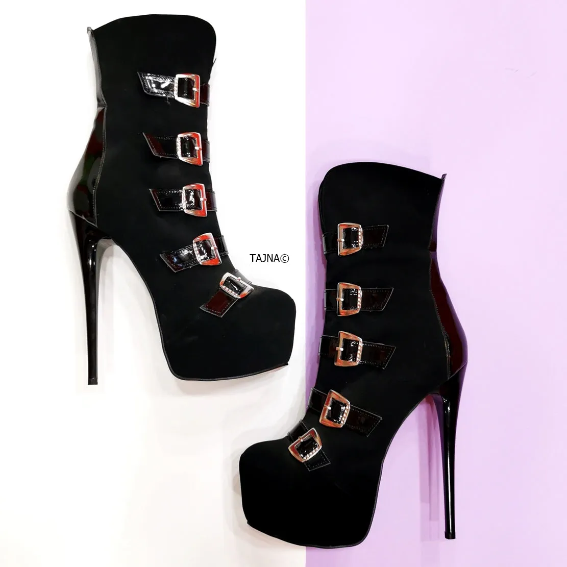 Multi Belted High Heel Boots