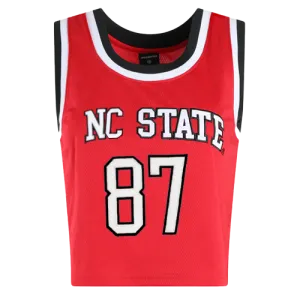 NC State Wolfpack Hype and Vice Red #87 Cropped Basketball Jersey