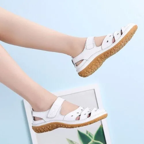 NEW Líli Breathable Orthopedic Sandal ultra soft & bendable, make great indoor shoes, White, Sz 35 (5), Retails $45