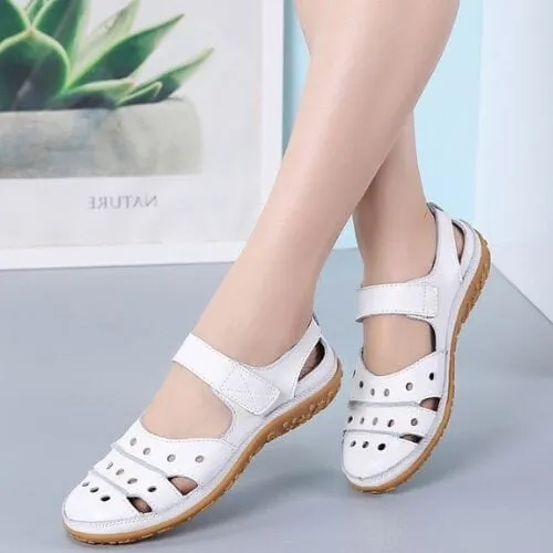 NEW Líli Breathable Orthopedic Sandal ultra soft & bendable, make great indoor shoes, White, Sz 35 (5), Retails $45
