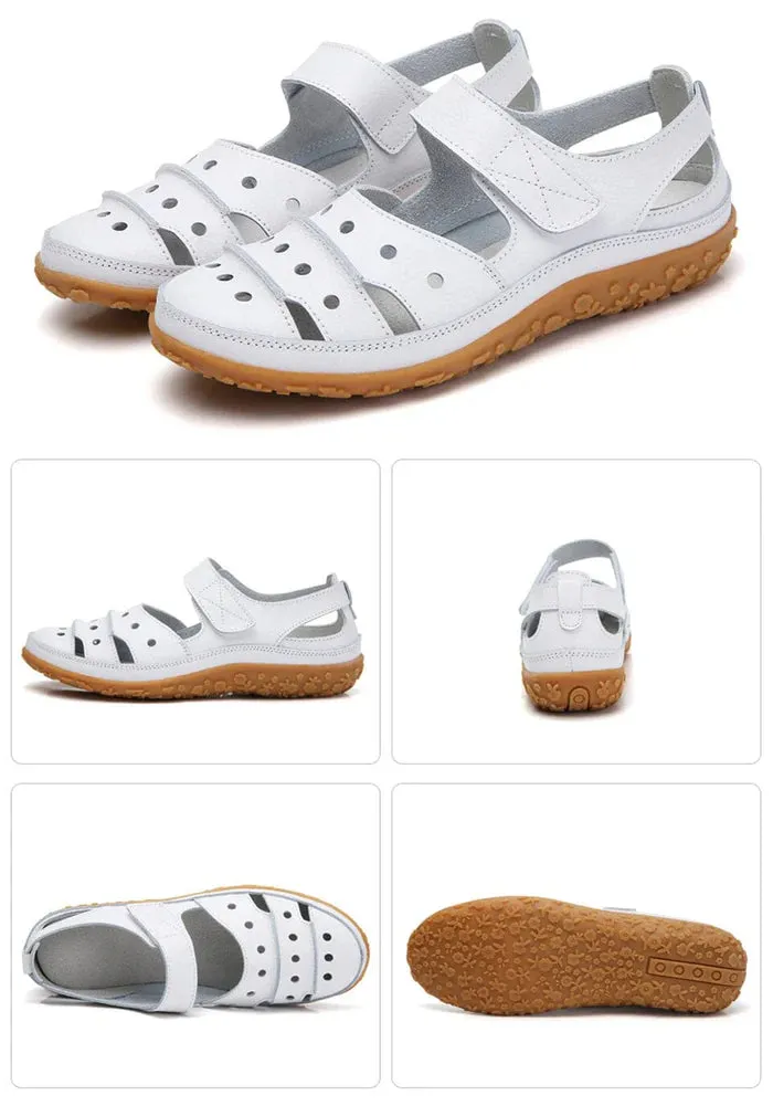 NEW Líli Breathable Orthopedic Sandal ultra soft & bendable, make great indoor shoes, White, Sz 35 (5), Retails $45