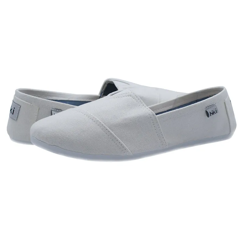 Niki Light Gray Slip On Canvas Sneakers | 7TE1756I