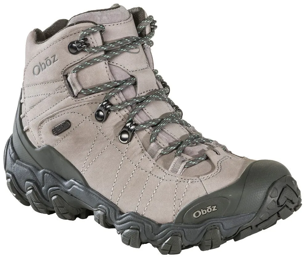 Oboz Women's Bridger Mid Waterproof Hiking Boots- Frost Grey