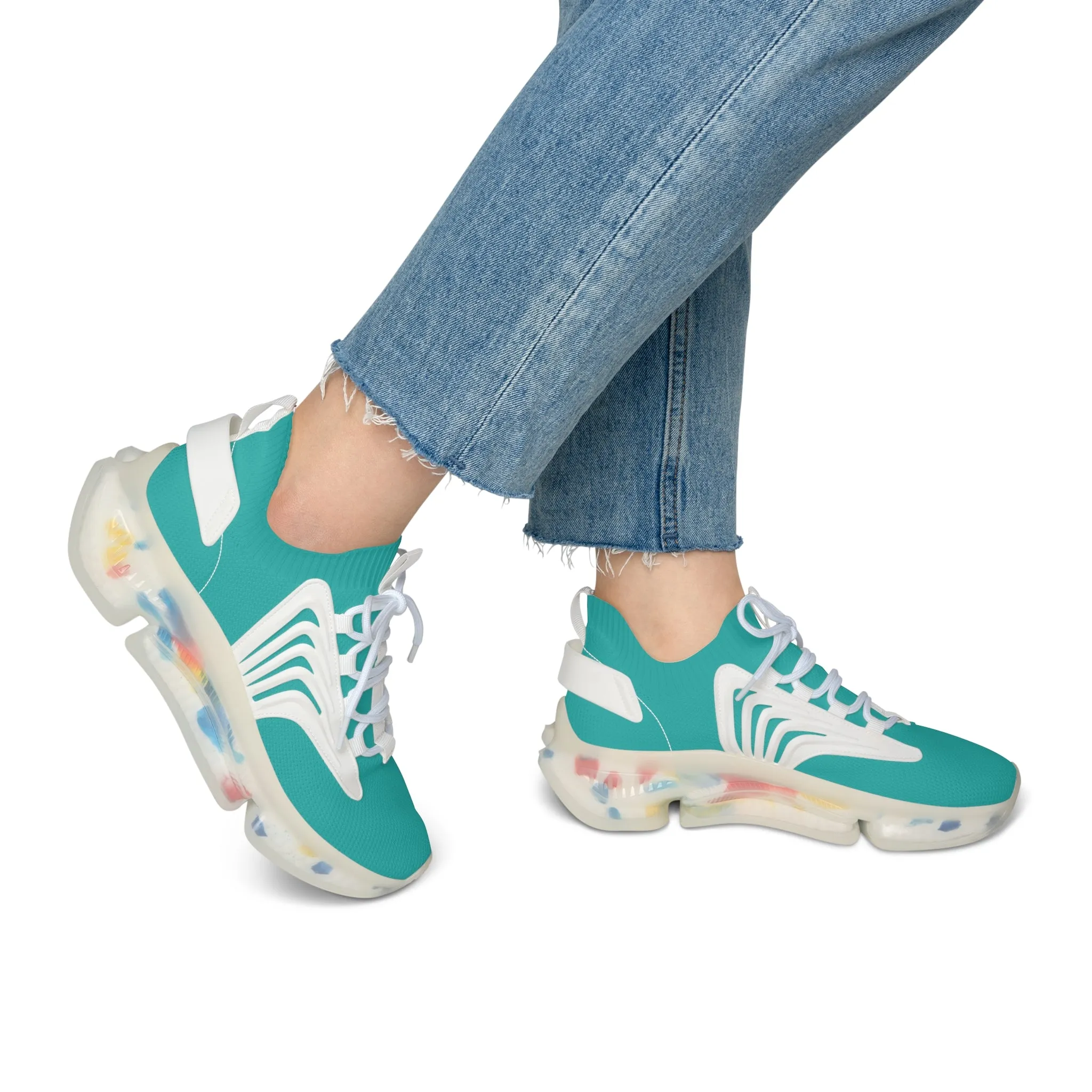 Ocean Blue Women's Mesh Sneakers