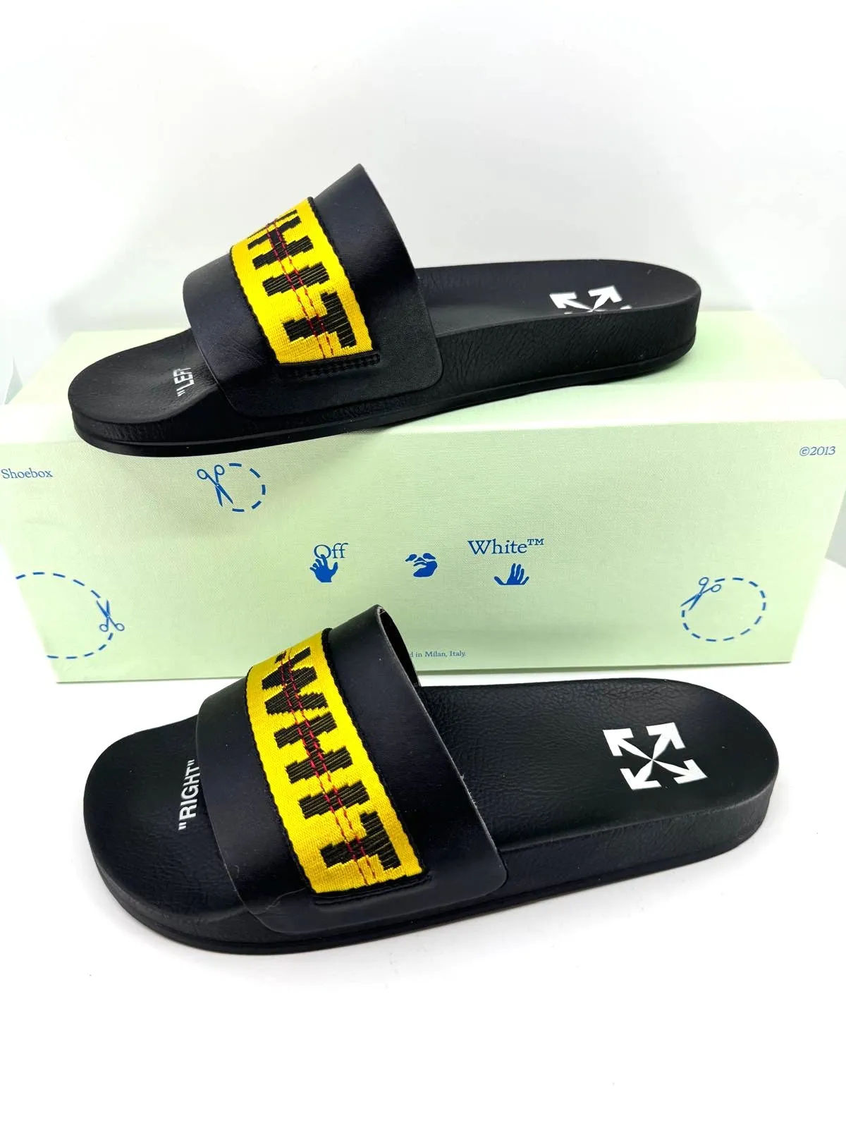 OFF-WHITE INDUSTRIAL BELT SLIDE SANDALS