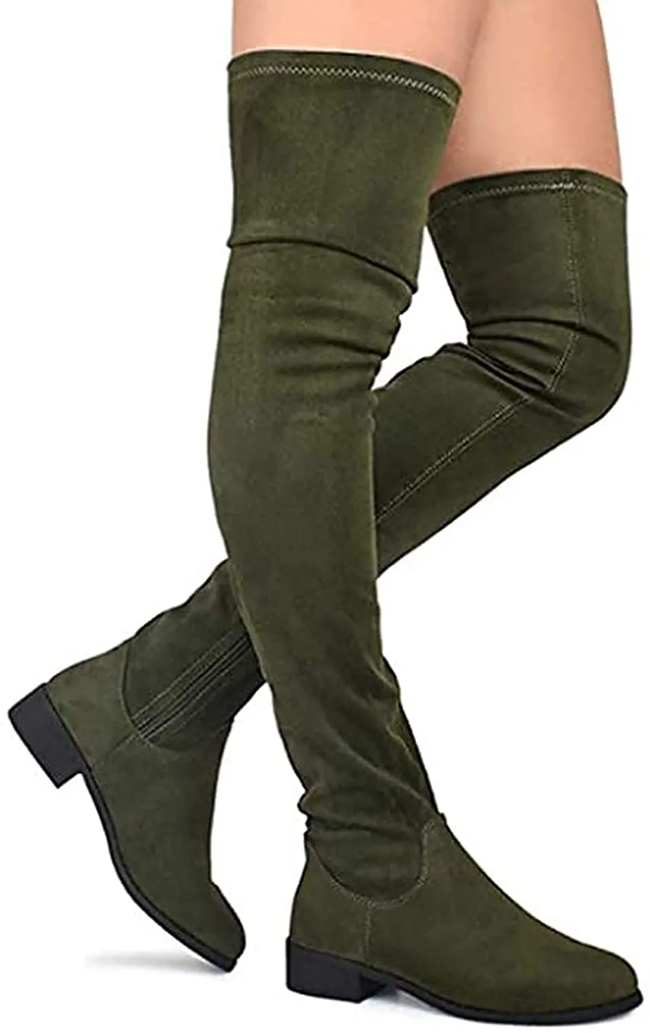 Olympia-20 - Nature Breeze Thigh High Riding Low Heeled Fashion Boots