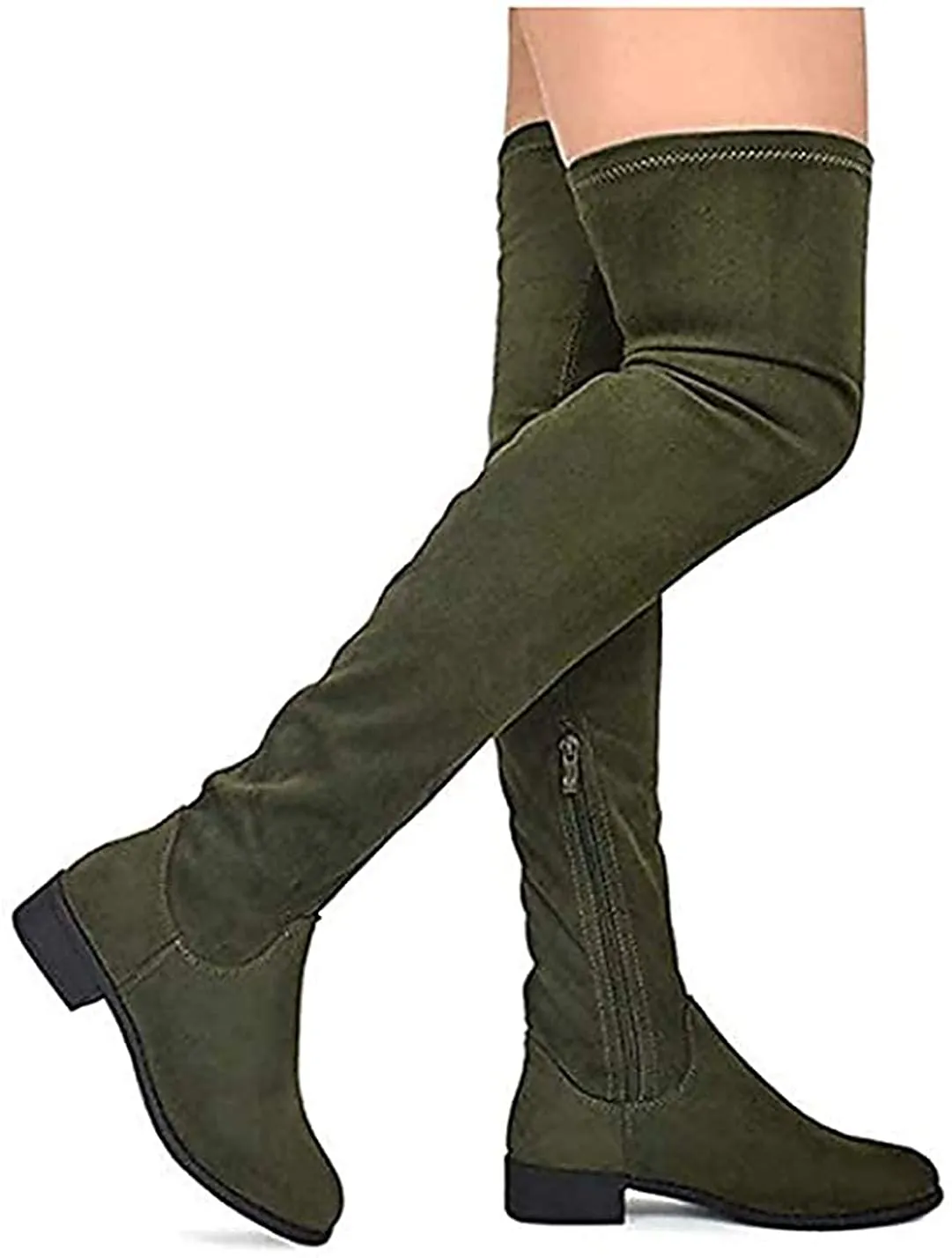 Olympia-20 - Nature Breeze Thigh High Riding Low Heeled Fashion Boots