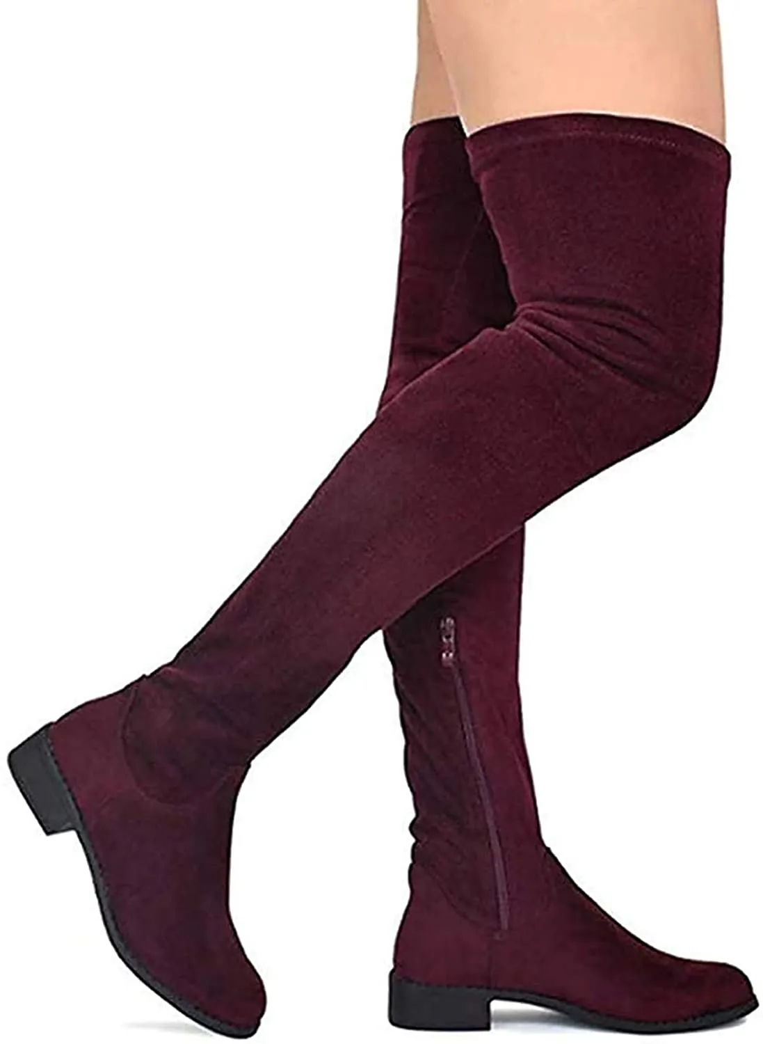 Olympia-20 - Nature Breeze Thigh High Riding Low Heeled Fashion Boots