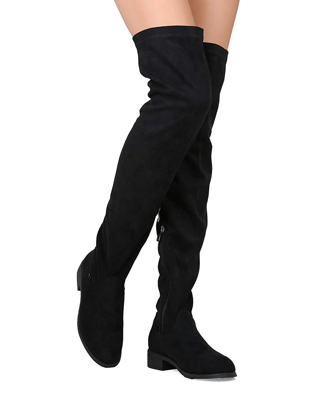 Olympia-20 - Nature Breeze Thigh High Riding Low Heeled Fashion Boots