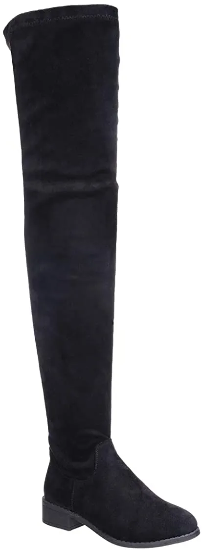 Olympia-20 - Nature Breeze Thigh High Riding Low Heeled Fashion Boots