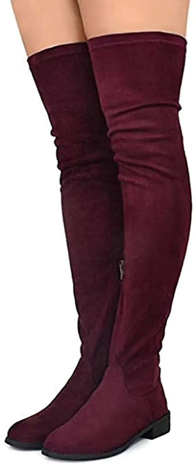 Olympia-20 - Nature Breeze Thigh High Riding Low Heeled Fashion Boots