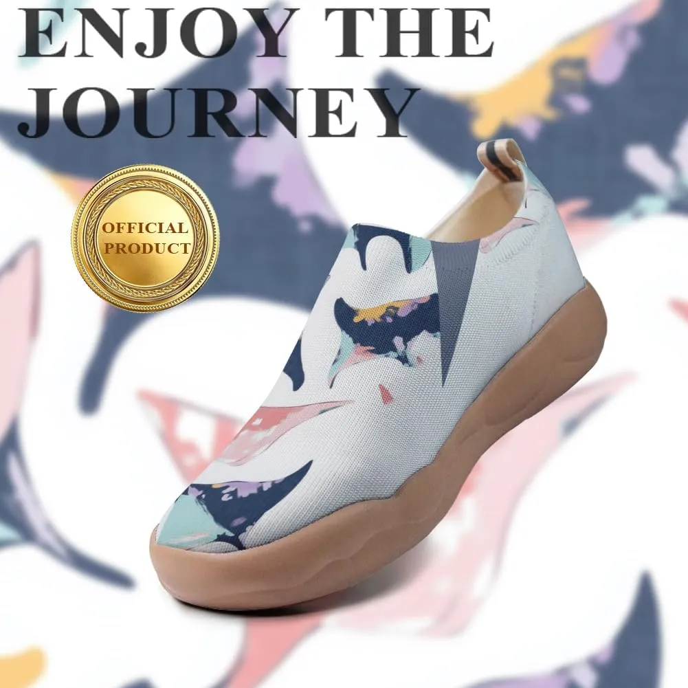 Onehorse Footwear for Womens Comfortable Loafers Painted Travel Shoes Casual Breathable Slip-Ons