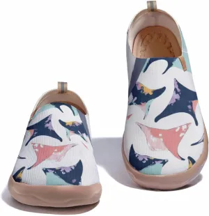 Onehorse Footwear for Womens Comfortable Loafers Painted Travel Shoes Casual Breathable Slip-Ons