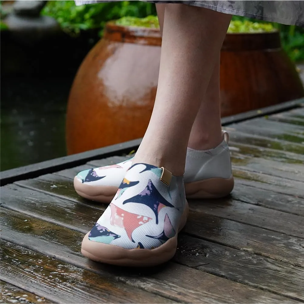 Onehorse Footwear for Womens Comfortable Loafers Painted Travel Shoes Casual Breathable Slip-Ons
