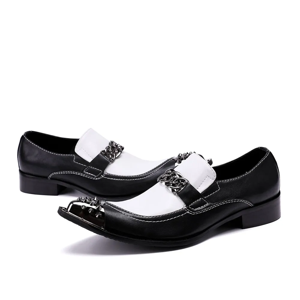 Opulessa Croc Pattern Loafers