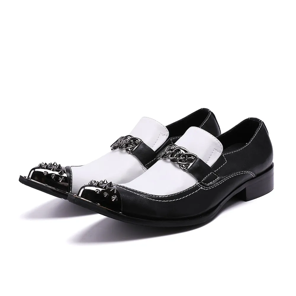 Opulessa Croc Pattern Loafers