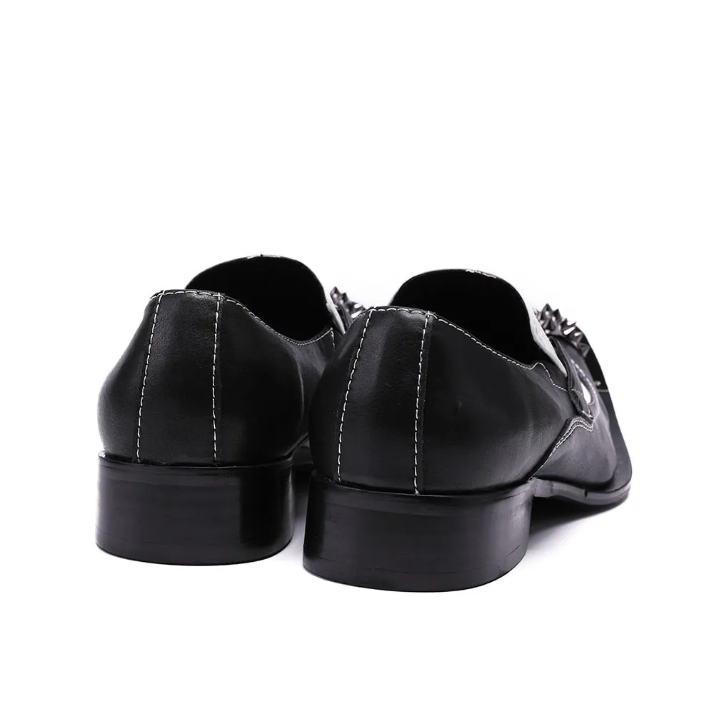 Opulessa Croc Pattern Loafers