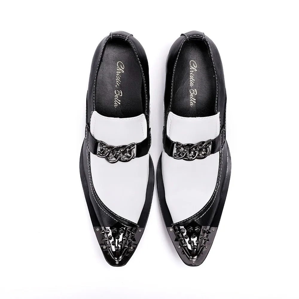 Opulessa Croc Pattern Loafers