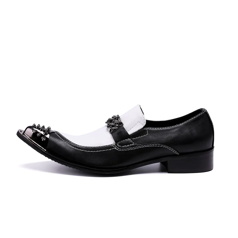 Opulessa Croc Pattern Loafers
