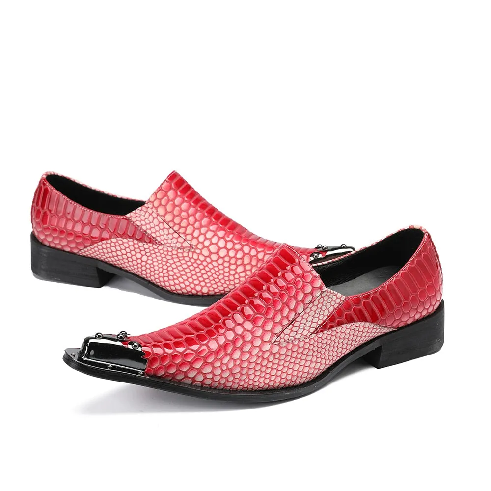 Opulessa Croc-Pattern Slip-ons