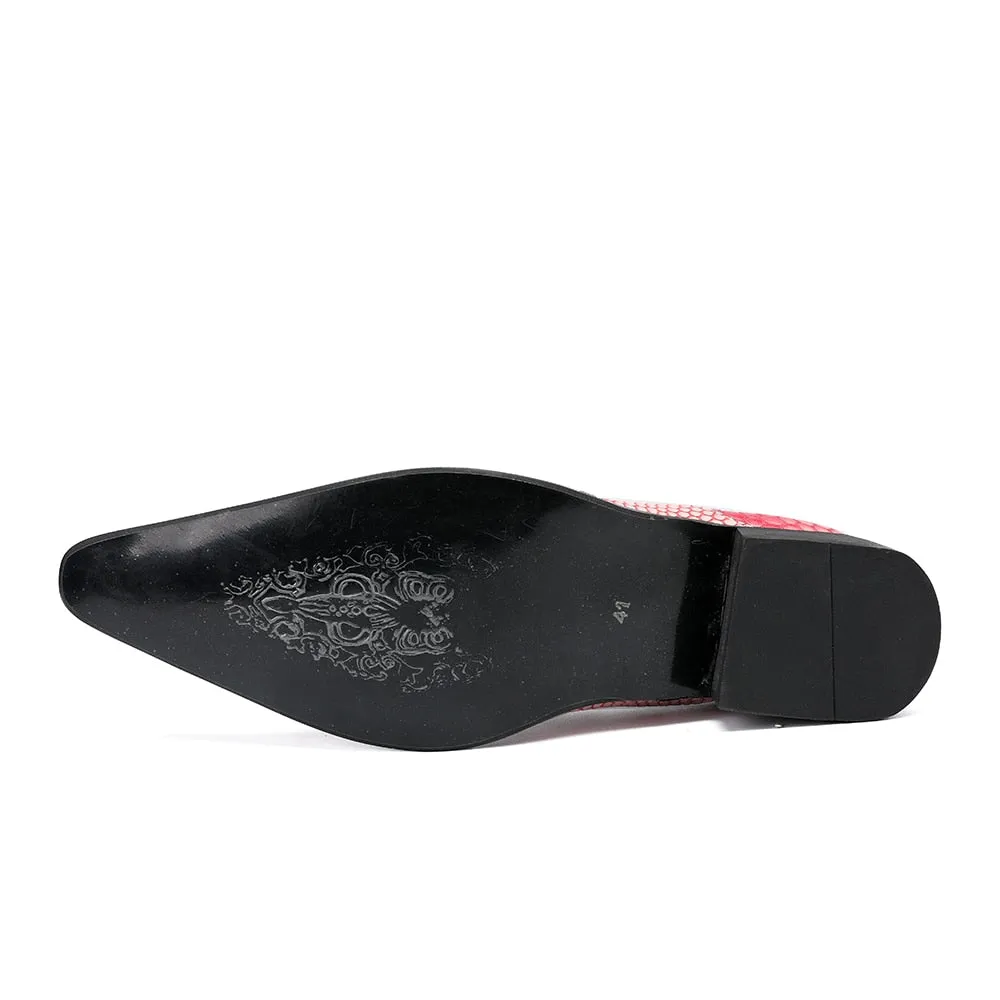Opulessa Croc-Pattern Slip-ons