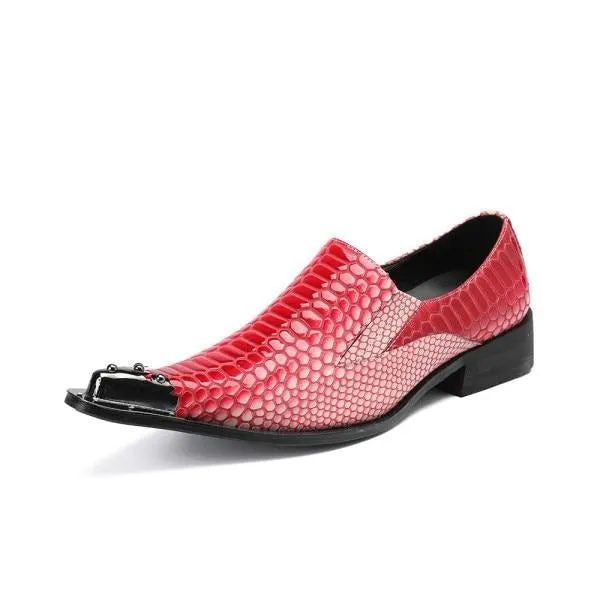 Opulessa Croc-Pattern Slip-ons