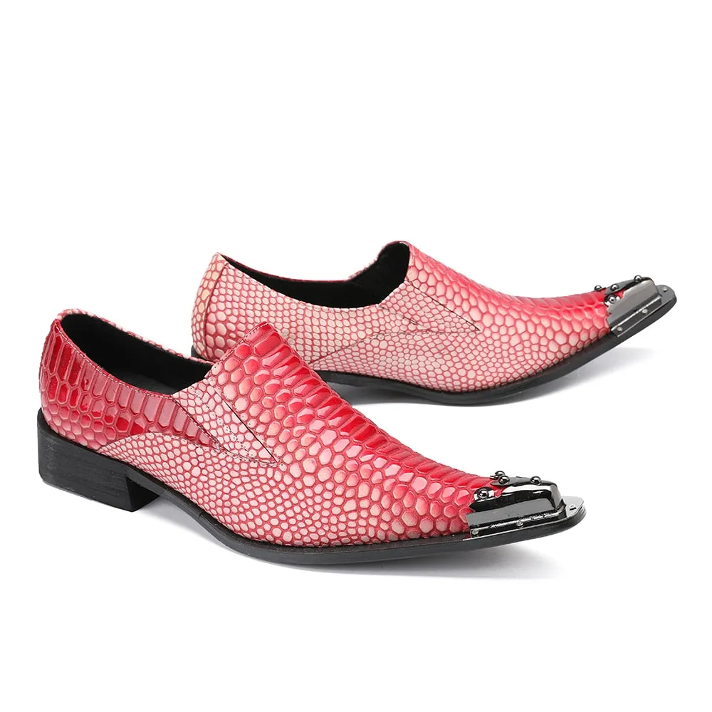 Opulessa Croc-Pattern Slip-ons