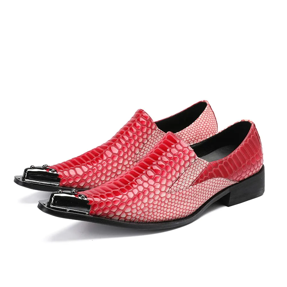 Opulessa Croc-Pattern Slip-ons