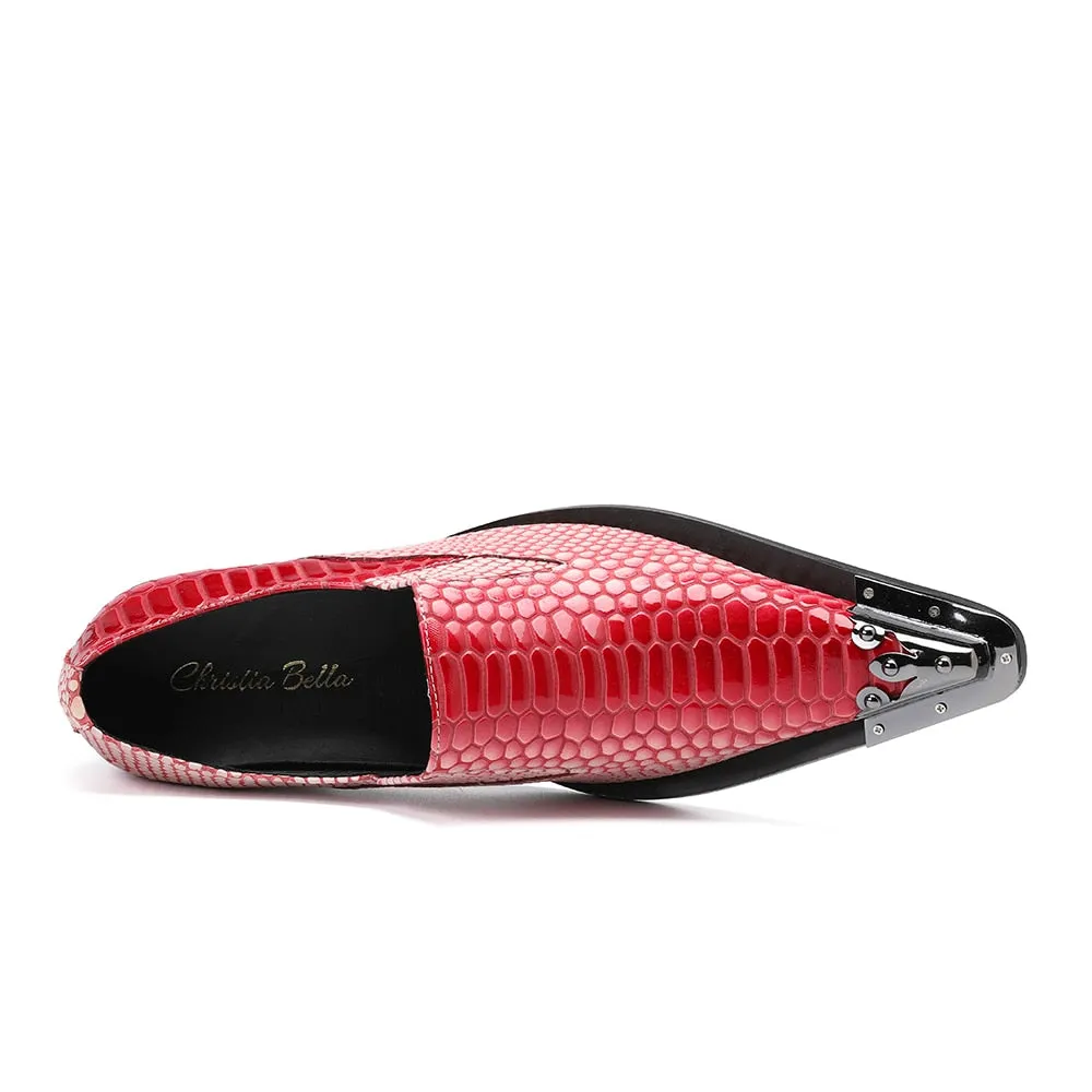 Opulessa Croc-Pattern Slip-ons
